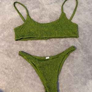 SHEIN Olive Green Bikini Set